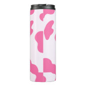 Monogram Farm Animal Pink Cow Print Thermosbecher (Rückseite)