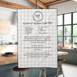 Monogram Farmhouse Rezept Keepake Buffalo Kariert Geschirrtuch<br><div class="desc">Schauen Sie handschriftlich an. Geben Sie Ihr eigenes Rezept ein oder behalte das Kochrezept der Familie. Erstellen Sie Ihr eigenes Rezept Keepsake,  Taupe Tan Gray Buffalo kariert. Rezept Template Küchentuch. Unsere Personalisierten Produkte sind aus jedem Grund tolle Geschenke.</div>