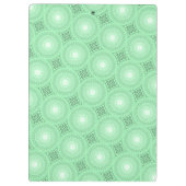 Monogram Federgrün Kreismuster Klemmbrett (Rückseite)