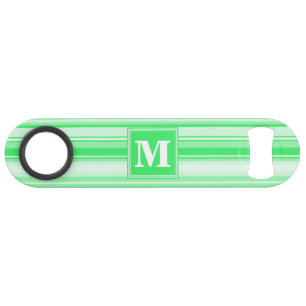 Monogram Federgrün Streifen Speedflaschenöffner