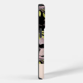 Monogram feminin hübsch kontrastschwarz und rosa Case-Mate iPhone hülle (Rückseite / Rechts)