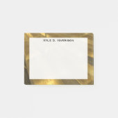 Monogram Feng Shui Gold Bullion Wohlstand Post-it Klebezettel (Vorderseite)