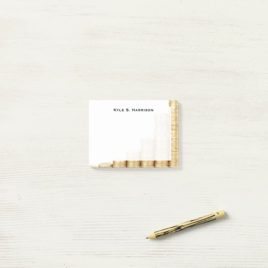 Monogram Feng Shui Zunehmende Gold Coins Post-it Klebezettel (Auf Schreibtisch)