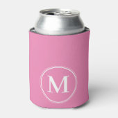 Monogram Feste Rosa-Farbe  Dosenkühler (Kanne Vorderseite)
