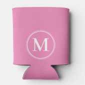 Monogram Feste Rosa-Farbe  Dosenkühler (Rückseite)