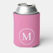 Monogram Feste Rosa-Farbe  Dosenkühler (Kanne Rückseite)
