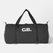 Monogram Fett Modern Minimal Schwarz Duffle Bag (Vorderseite)