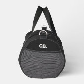 Monogram Fett Modern Minimal Schwarz Duffle Bag (Rechts)