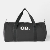 Monogram Fett Modern Minimal Schwarz Duffle Bag (Rückseite)