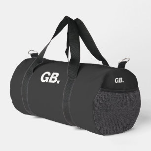 Monogram Fett Modern Minimal Schwarz Duffle Bag