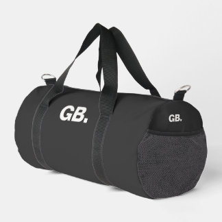 Monogram Fett Modern Minimal Schwarz Duffle Bag