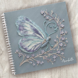 Monogram Fibre Art Butterfly Notizblock