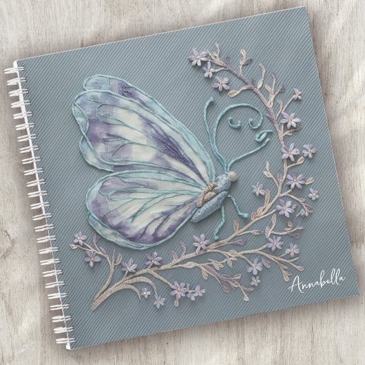 Monogram Fibre Art Butterfly Notizblock