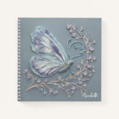 Monogram Fibre Art Butterfly Notizblock (Vorderseite)