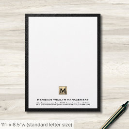 Monogram Financial Planner Letterhead Briefbogen
