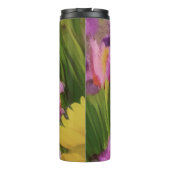 Monogram Fine Art Watercolor Wildblumen in der Abe Thermosbecher (Rückseite)