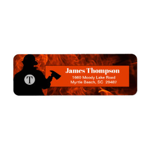 Monogram Fireman Flame Hintergrund
