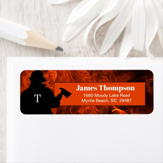 Monogram Fireman Flame Hintergrund (Insitu)