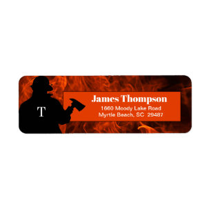 Monogram Fireman Flame Hintergrund