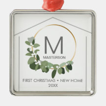 Monogram First Christmas in unserem neuen Zuhause