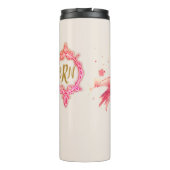 Monogram Flamingo "Be You tiful" Steampunk Hat Thermosbecher (Rückseite)
