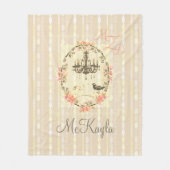 Monogram Fleece Blanket Chandelier Pearls (Vorderseite)