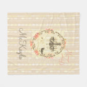 Monogram Fleece Blanket Chandelier Pearls (Vorderseite (Horizontal))