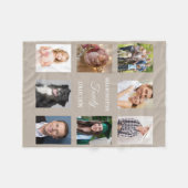 Monogram Fleece Blanket für moderne graue Fotos (Vorderseite (Horizontal))