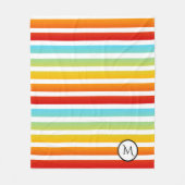 Monogram Fleece Blanket mit benutzerdefiniertem Re (Vorderseite)