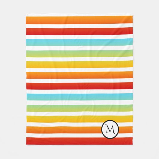 Monogram Fleece Blanket mit benutzerdefiniertem Re (Vorderseite)