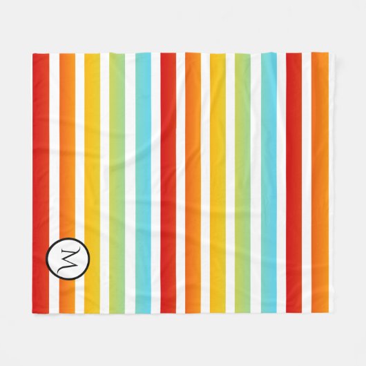 Monogram Fleece Blanket mit benutzerdefiniertem Re (Vorderseite (Horizontal))