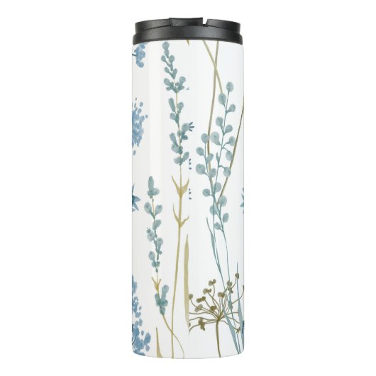 Monogram Floral Blue Thermosbecher (Rückseite)