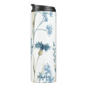 Monogram Floral Blue Thermosbecher (Nach rechts gedreht)