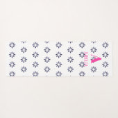 Monogram Floral Blue Yogamatte (Rückseite (Horizontal))
