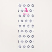 Monogram Floral Blue Yogamatte (Vorderseite)