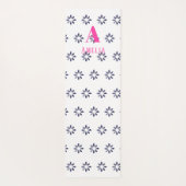 Monogram Floral Blue Yogamatte (Rückseite)