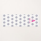 Monogram Floral Blue Yogamatte (Vorderseite (Horizontal))