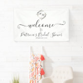 Monogram Floral Brautparty Begrüßungszeichen Banner (Insitu)