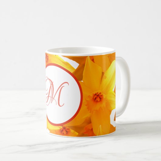 Monogram Floral Classic Tasse (VorderseiteRechts)