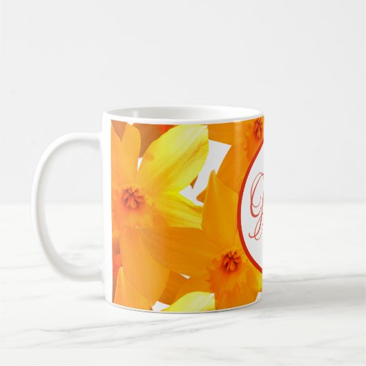 Monogram Floral Classic Tasse (Links)