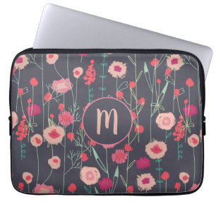 Monogram Floral Dark Laptopschutzhülle