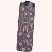Monogram Floral Dark Thermosbecher