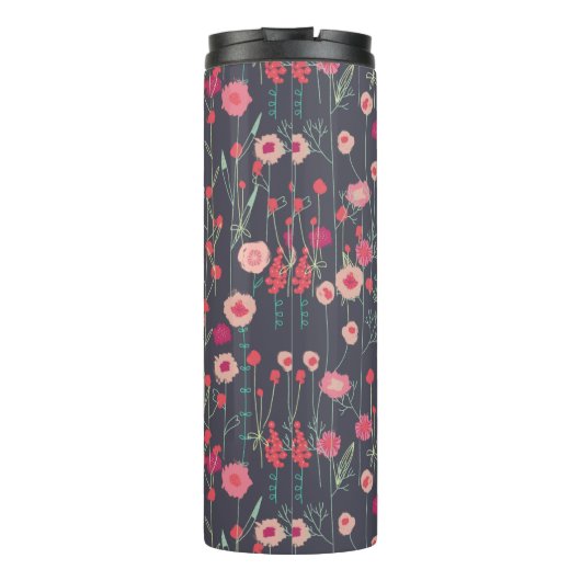 Monogram Floral Dark Thermosbecher (Rückseite)