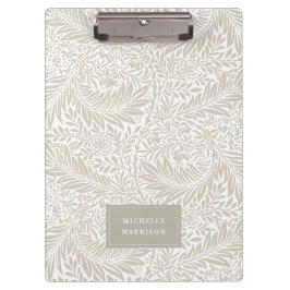 Monogram floral Foliage Beige Weiße Elegant Klemmbrett