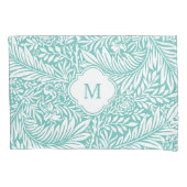 Monogram Floral Foliage William Morris Pattern Kissenbezug (Vorderseite)