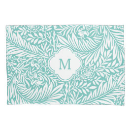 Monogram Floral Foliage William Morris Pattern Kissenbezug