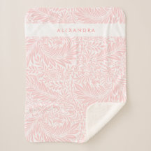 Monogram Floral Foliage William Morris Pink