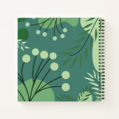 Monogram Floral Greenery Spiral Notebook Notizblock (Rückseite)