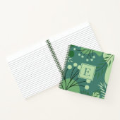 Monogram Floral Greenery Spiral Notebook Notizblock (Innenseite)