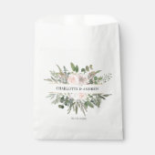 Monogram Floral Hochzeiten Geschenktütchen (Vorderseite)